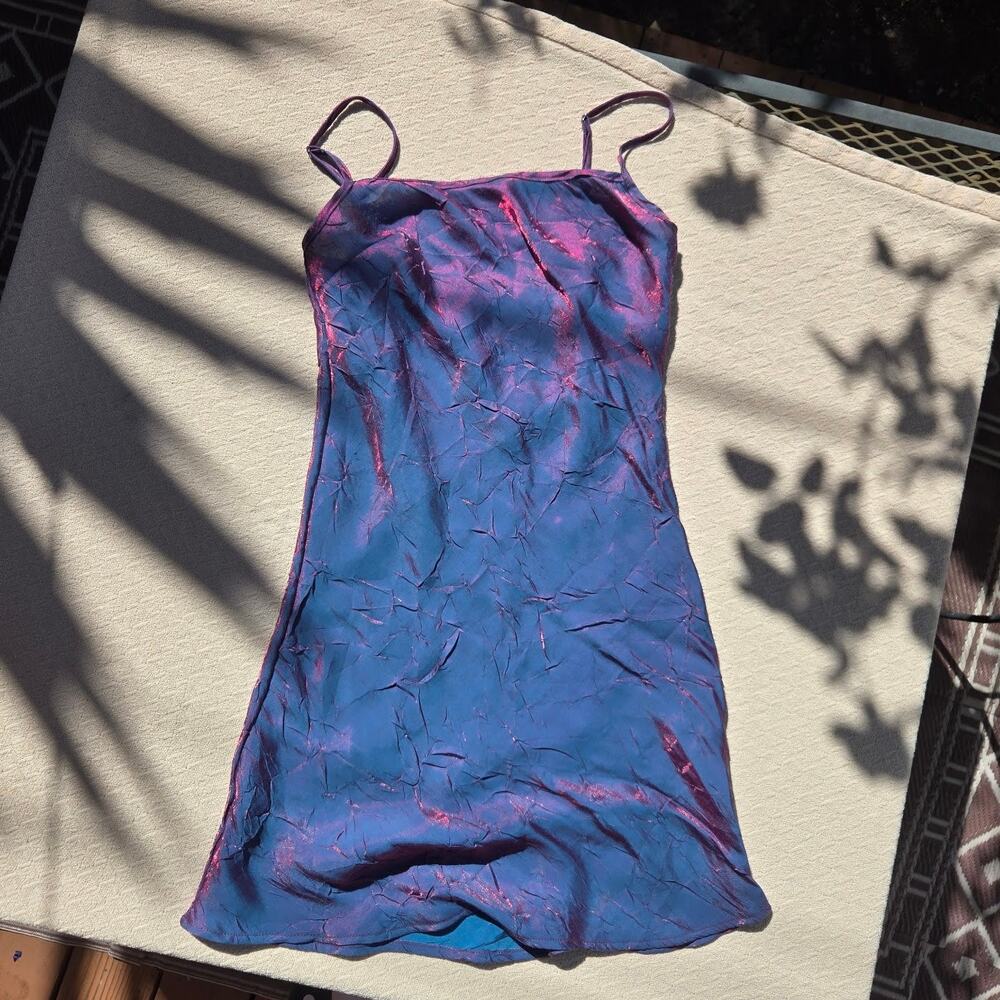 iridescent homecoming mini dress • small ♡